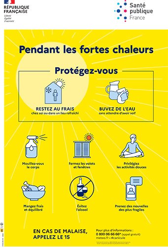 Conseils pendant les fortes chaleurs